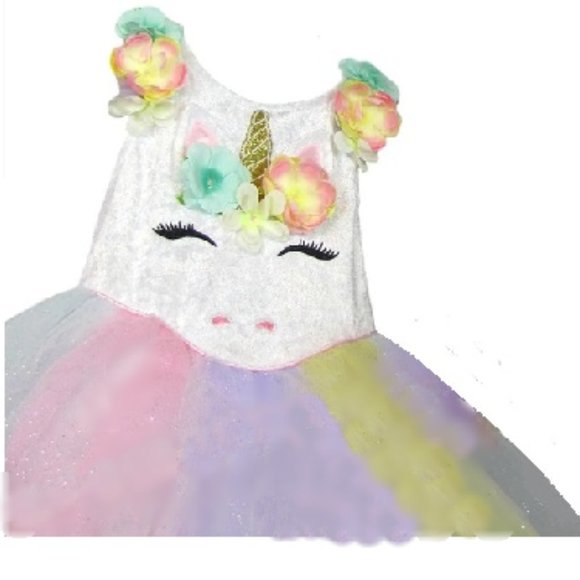 Pastel Rainbow Unicorn Dress from Gillian's Closet - Picture 4 of 10
